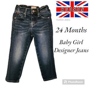 Hudson Jeans Baby Girl 24 Months Toddler Designer Dark Blue Wash Pants Bottoms
